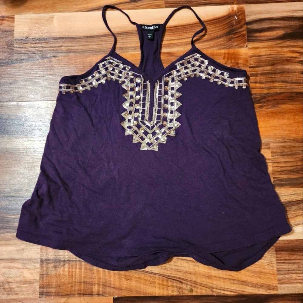 Purple crop tank